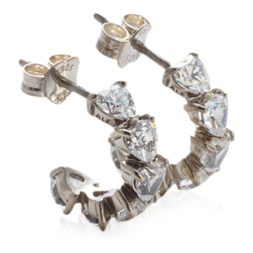 Women's 'Open Circles Band Hearts' Earrings