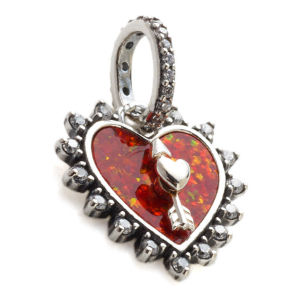 Women's 'Red Heart With Rotating Arrow' Pendant