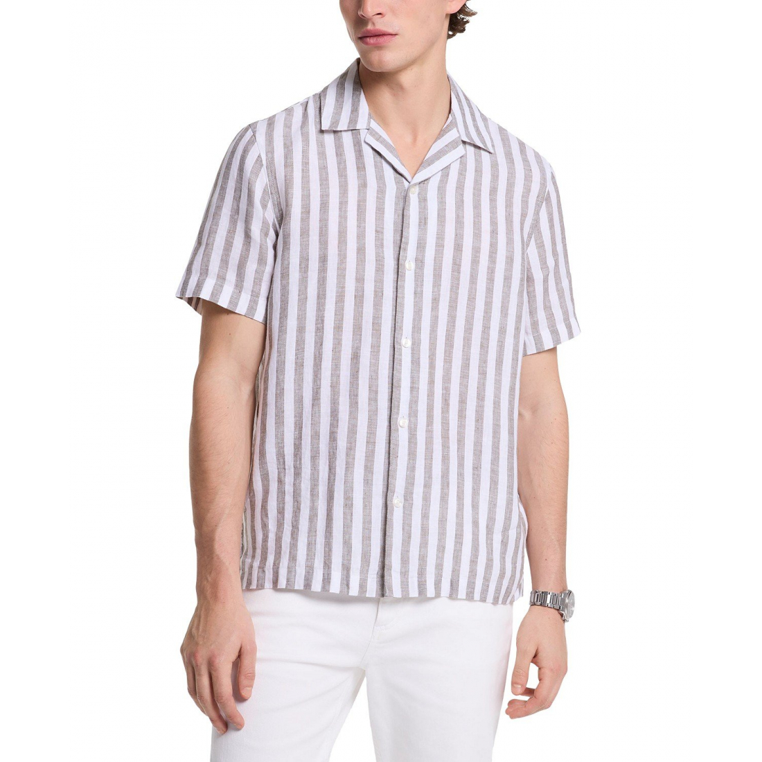 Chemise à manches courtes 'Relaxed-Fit Stripe' pour Hommes