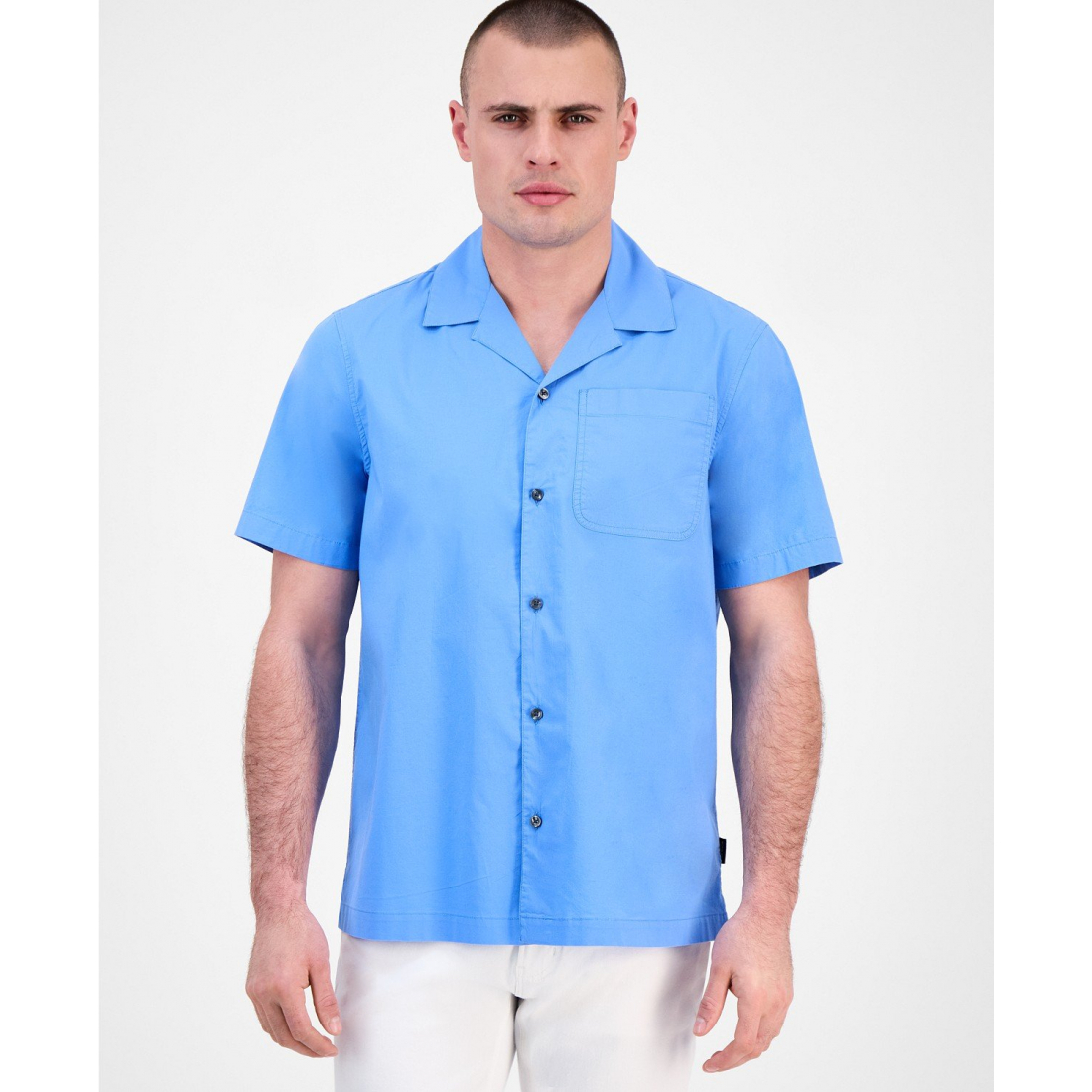 Chemise à manches courtes 'Relaxed-Fit Solid' pour Hommes