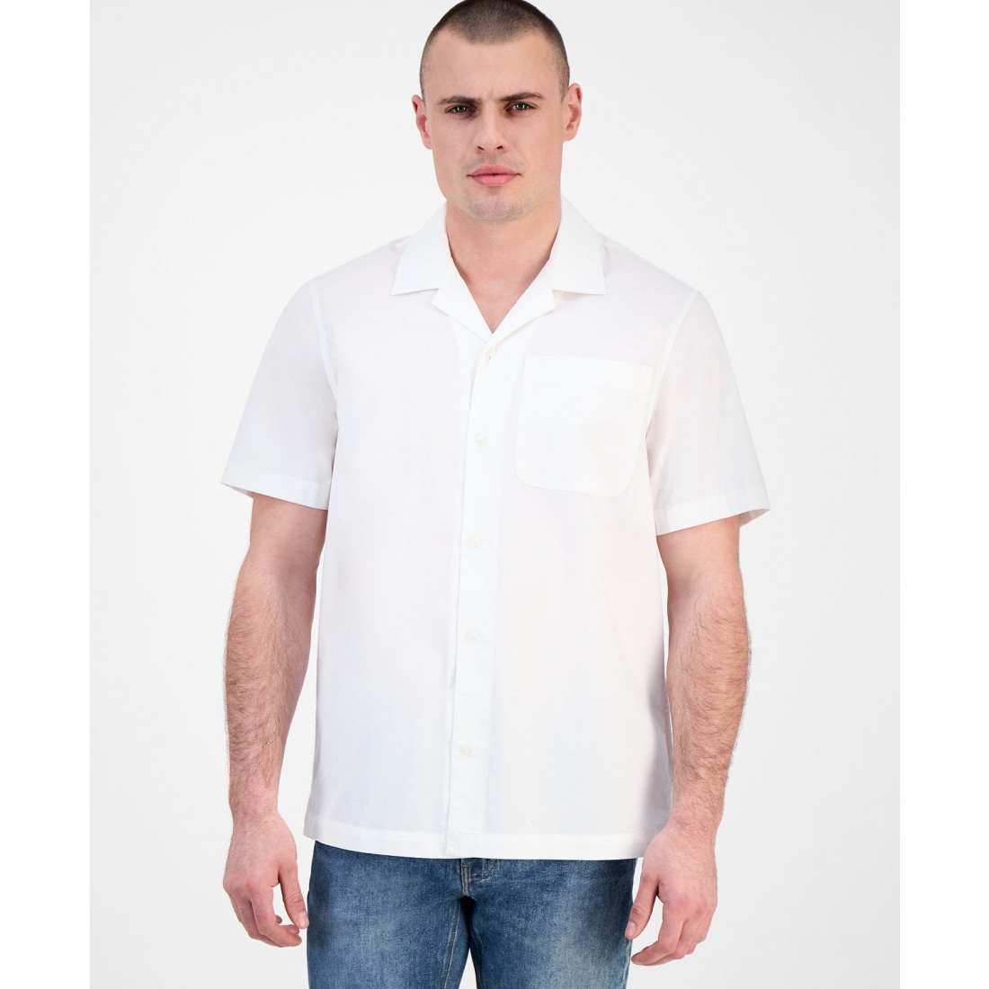 Chemise à manches courtes 'Relaxed-Fit Solid' pour Hommes