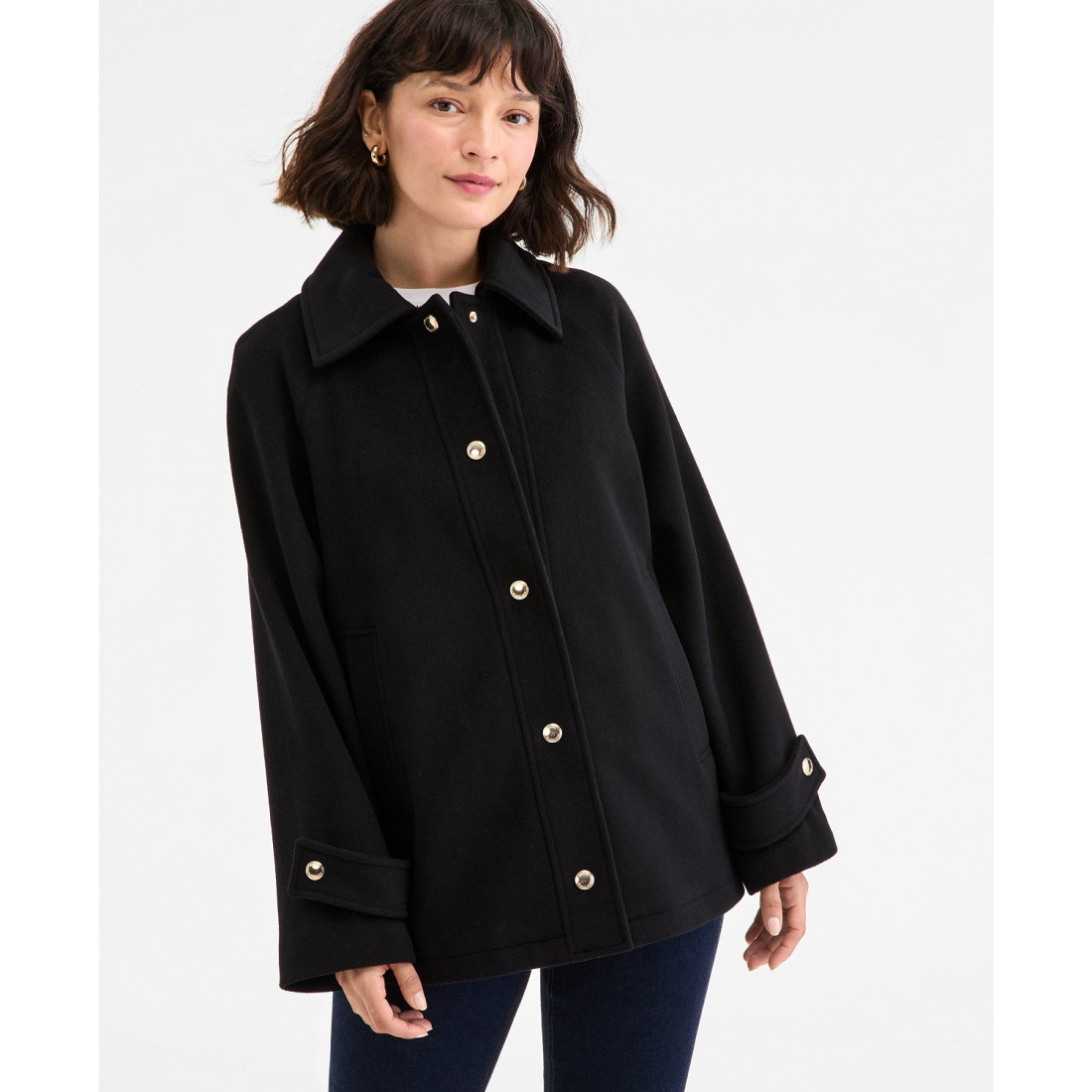 Manteau 'Collared Button-Front' pour Femmes