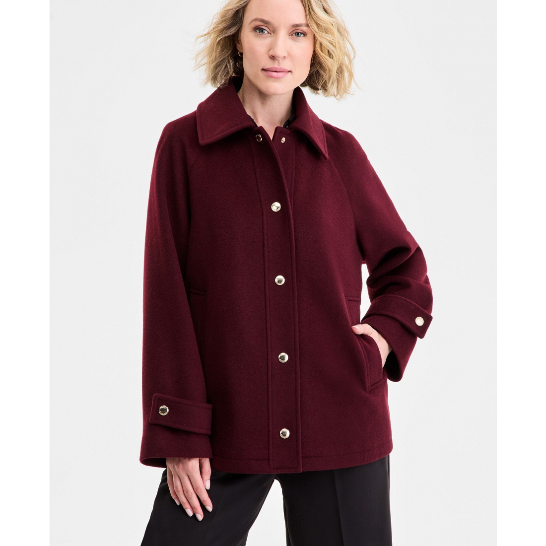 Manteau 'Collared Button-Front' pour Femmes