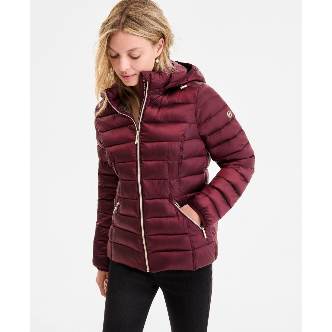 Women's 'Hooded Shine Packable' Puffer Jacket