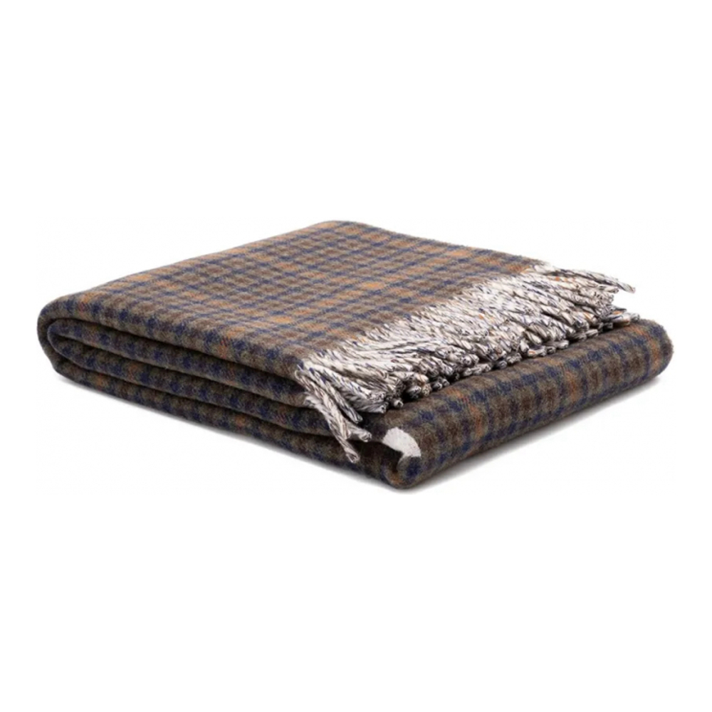 Women's 'Checked Fringed' Throw Blanket