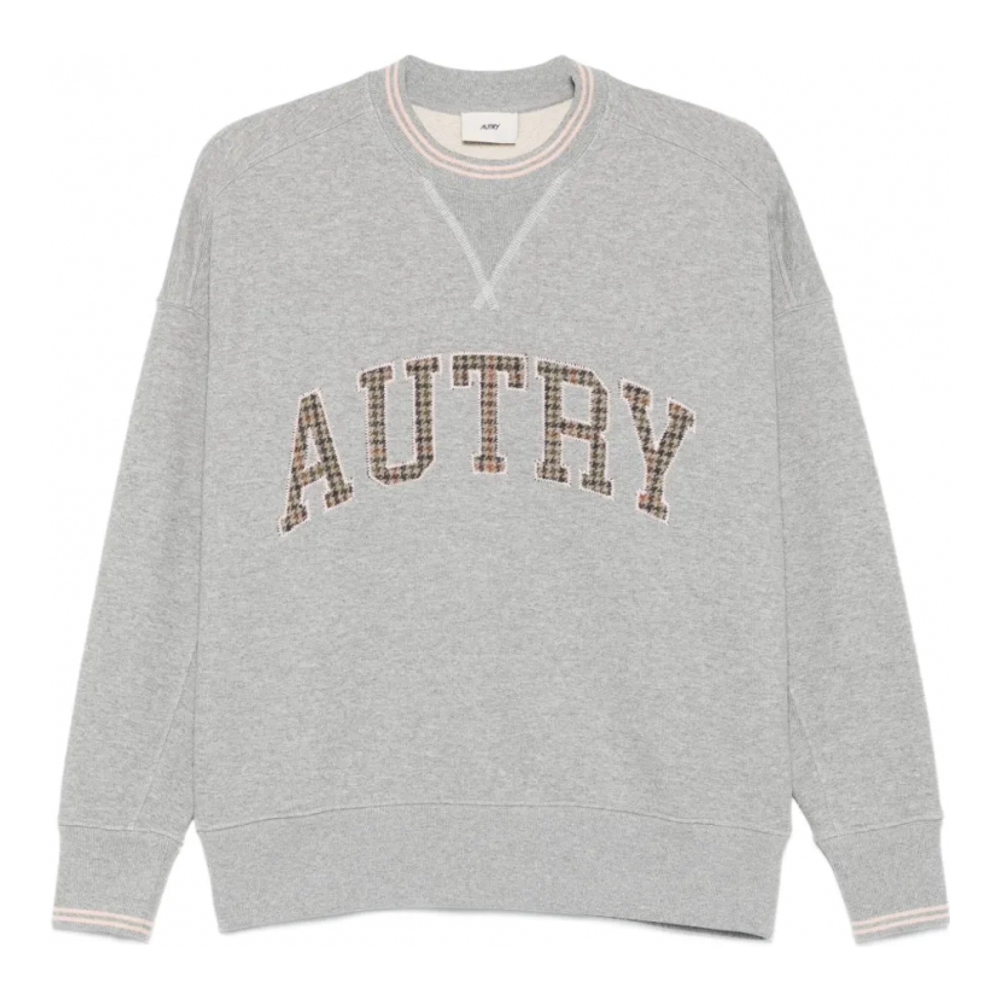 Sweatshirt 'Check-Pattern Embroidered' pour Femmes