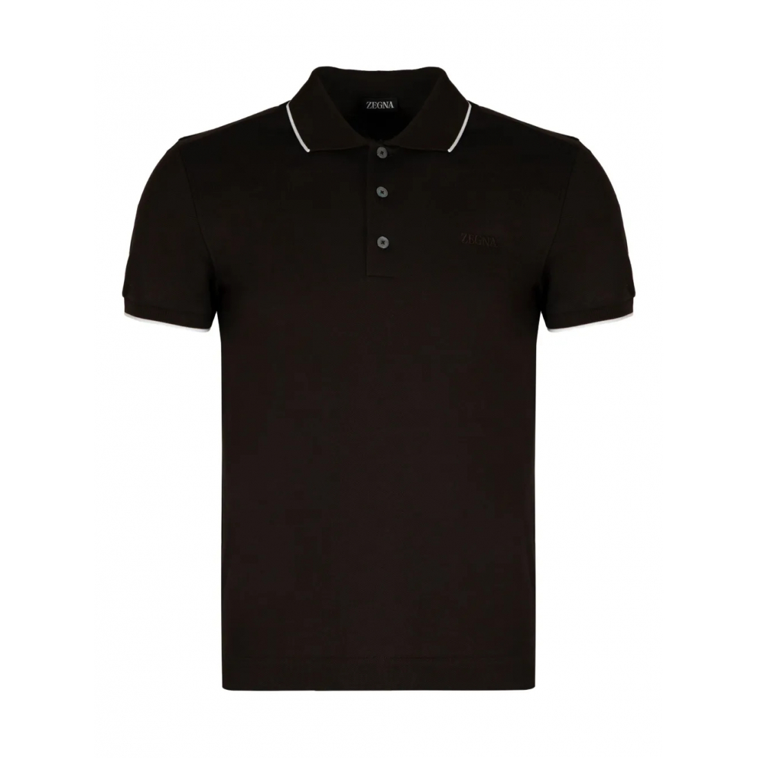 Polo 'Ribbed-Collar' pour Hommes