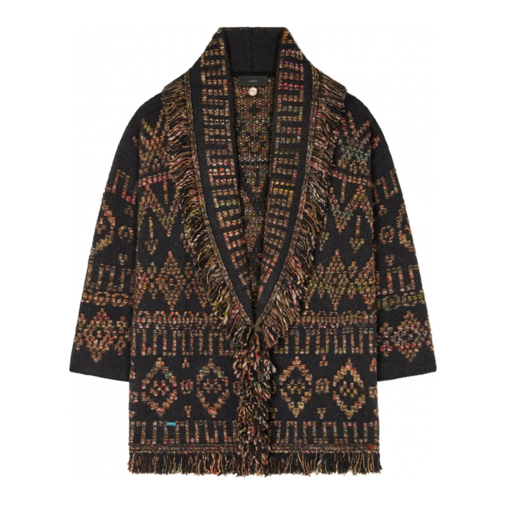 Women's 'Patterned Fringed' Cardigan