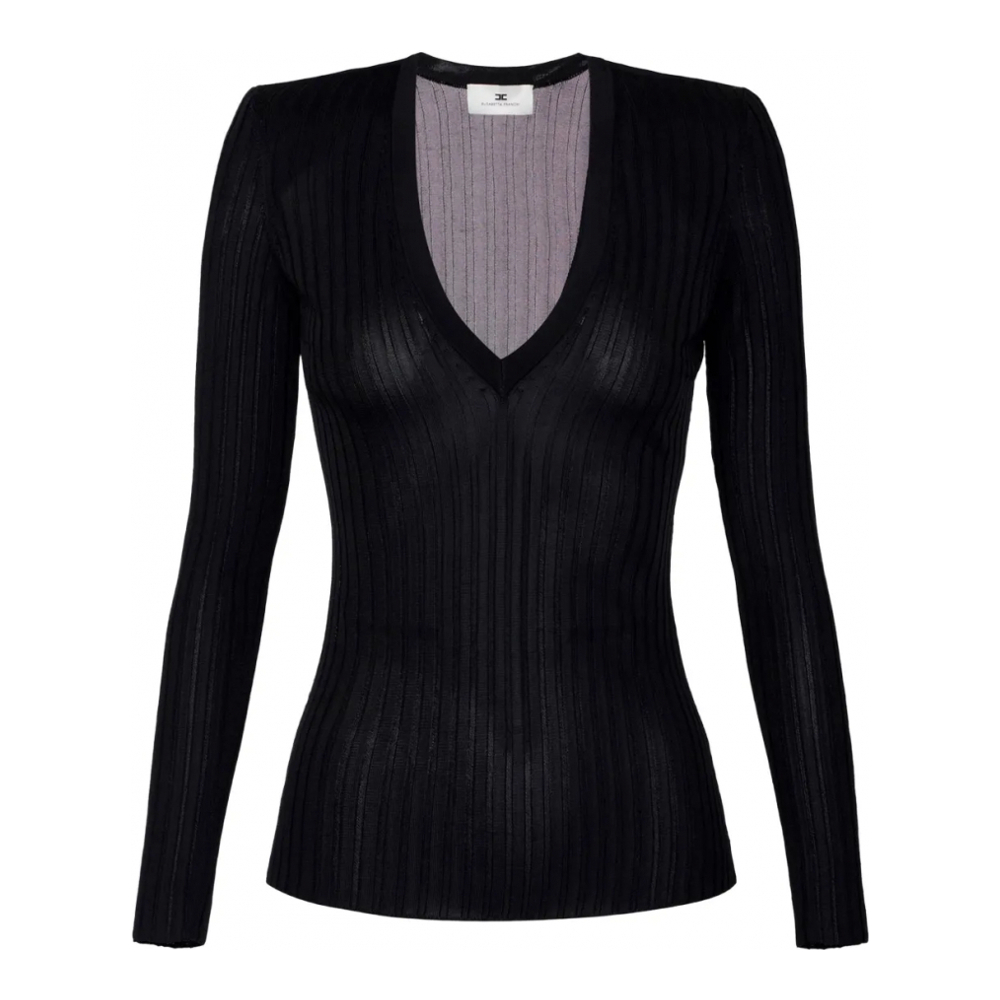 Women's 'Ribbed V-Neck' Sweater