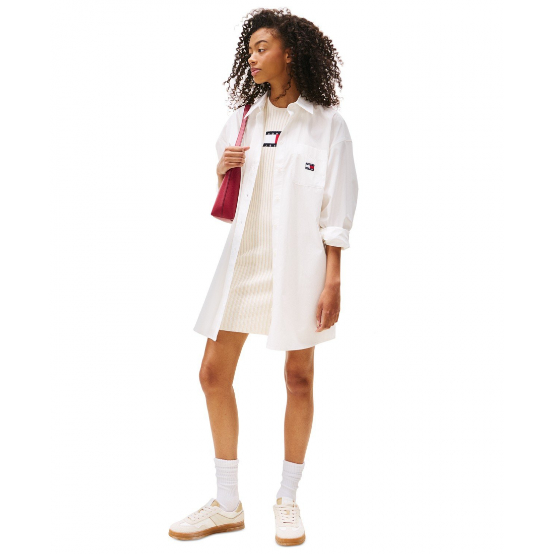 Robe chemise 'Cotton Oversized Mini' pour Femmes