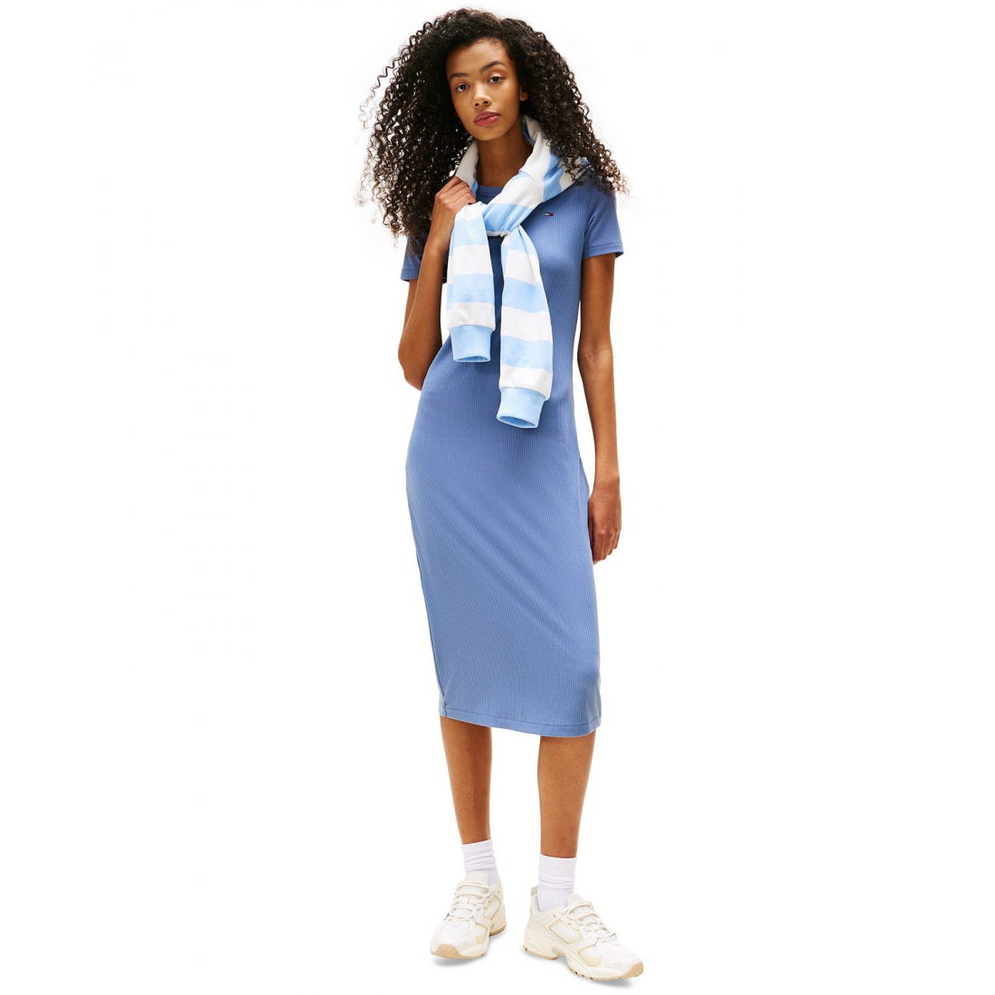 Robe Midi 'Ribbed Bodycon' pour Femmes