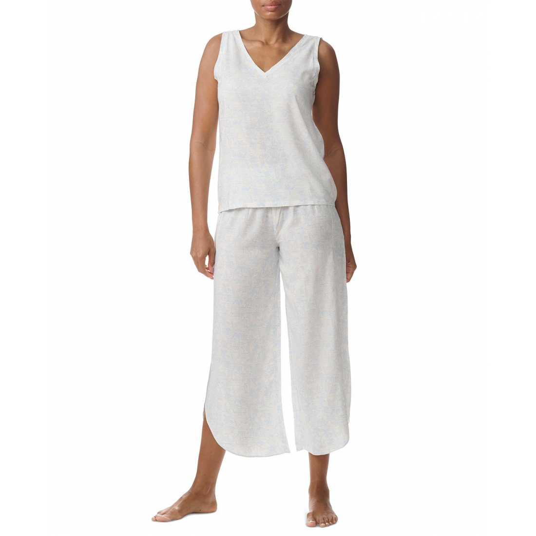 Pyjama Set 'Printed Cropped' pour Femmes