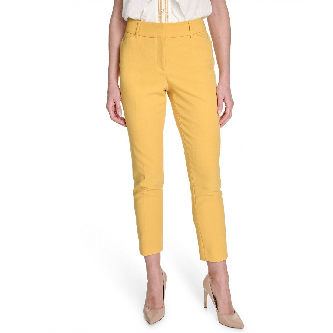 Pantalon 'Solid Mid-Rise Slim-Fit Ankle' pour Femmes