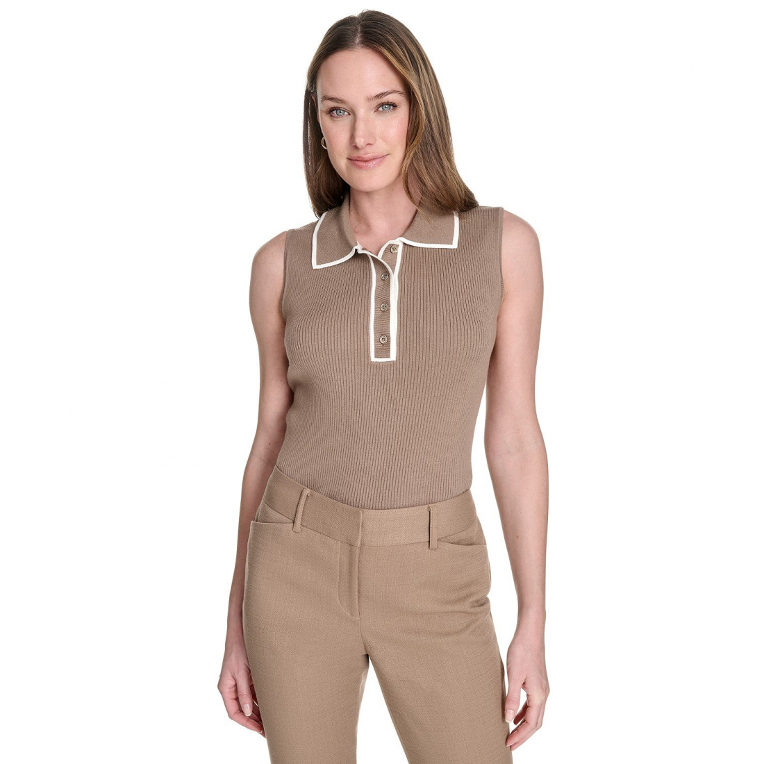 Haut sans manches 'Contrast-Tipped' pour Femmes