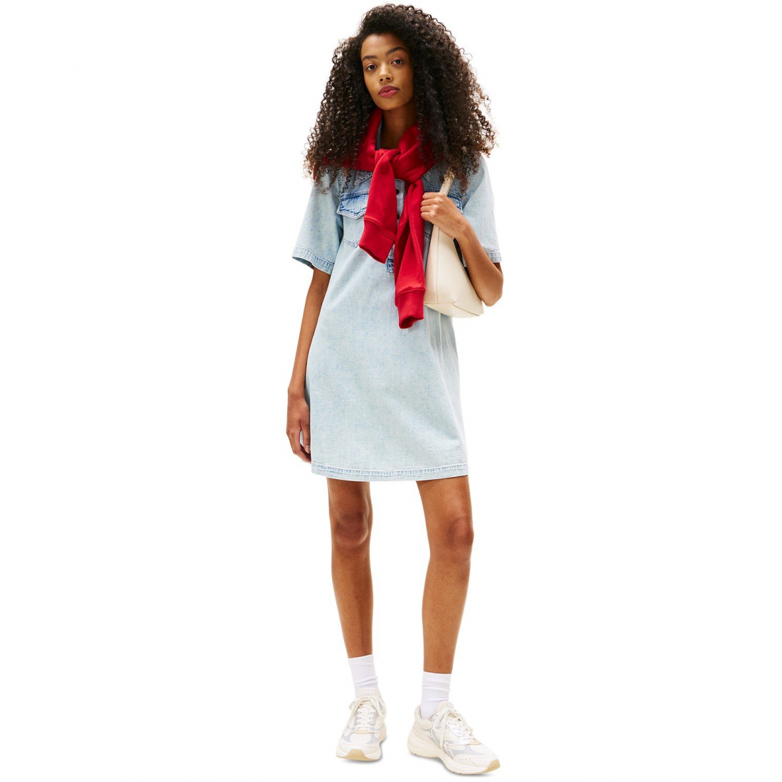 Women's 'Cotton A-Line Faded' Denim Dress