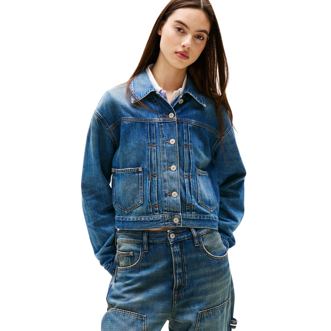 Veste en jeans 'Cotton Embroidered' pour Femmes