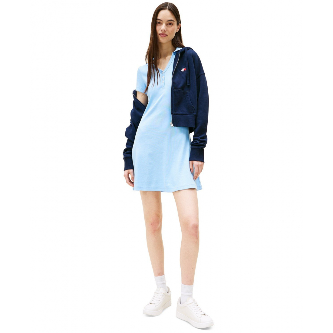 Robe Polo 'Fit & Flare Ribbed' pour Femmes