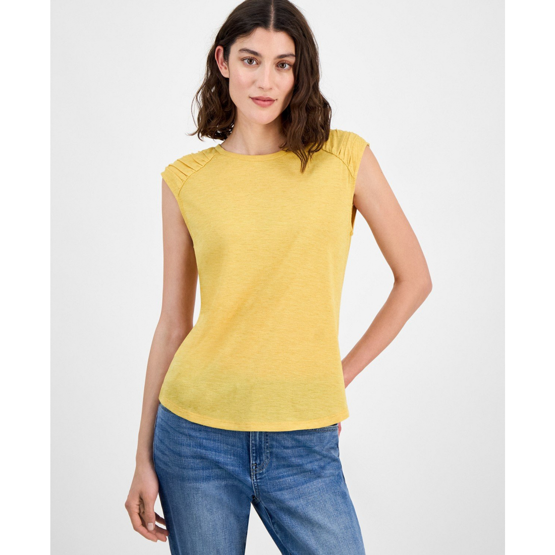 Haut sans manches 'Ruched-Shoulder' pour Femmes