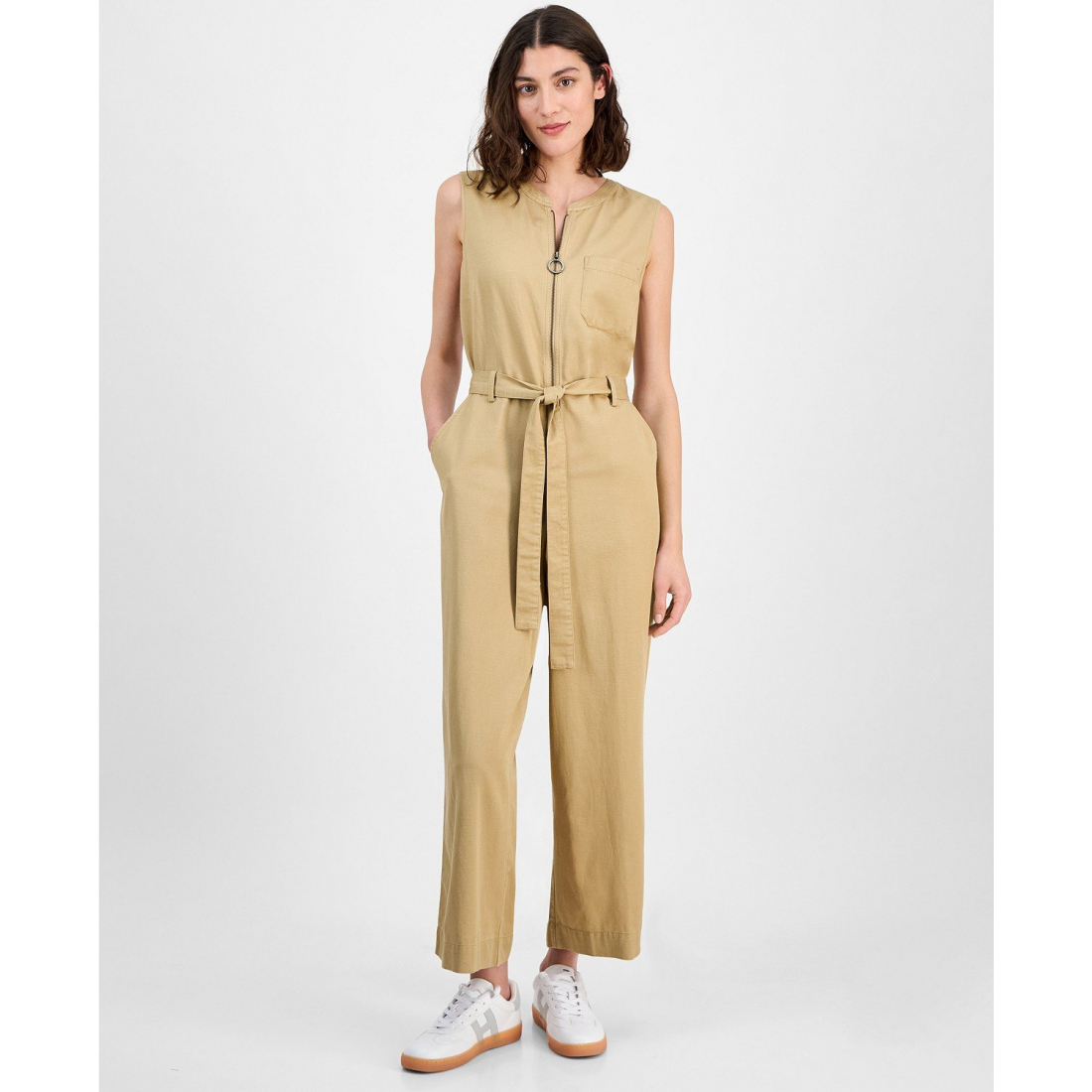Women's 'Sleeveless Belted' Jumpsuit