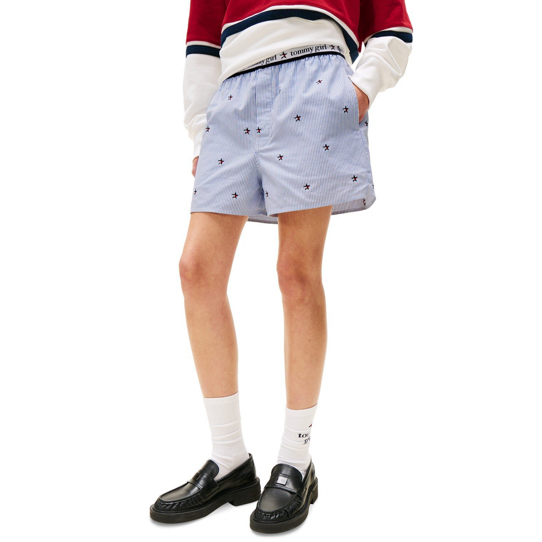 Women's 'Tommy Girl Cotton Embroidered' Shorts