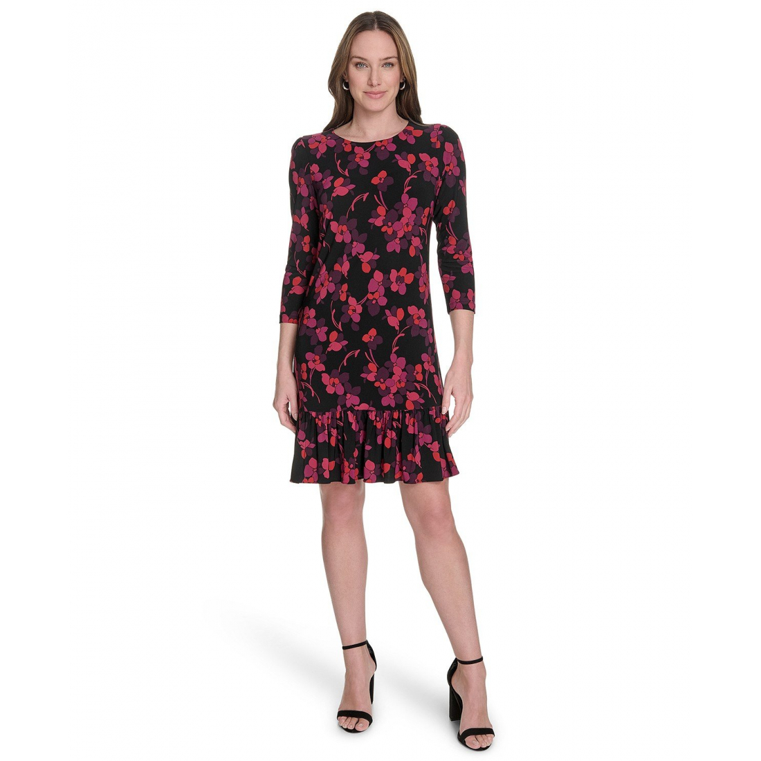 Women's '3/4-Sleeve Jersey' Shift Dress