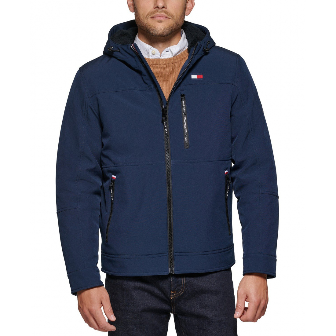 Veste 'Sherpa-Lined Softshell Hooded' pour Hommes
