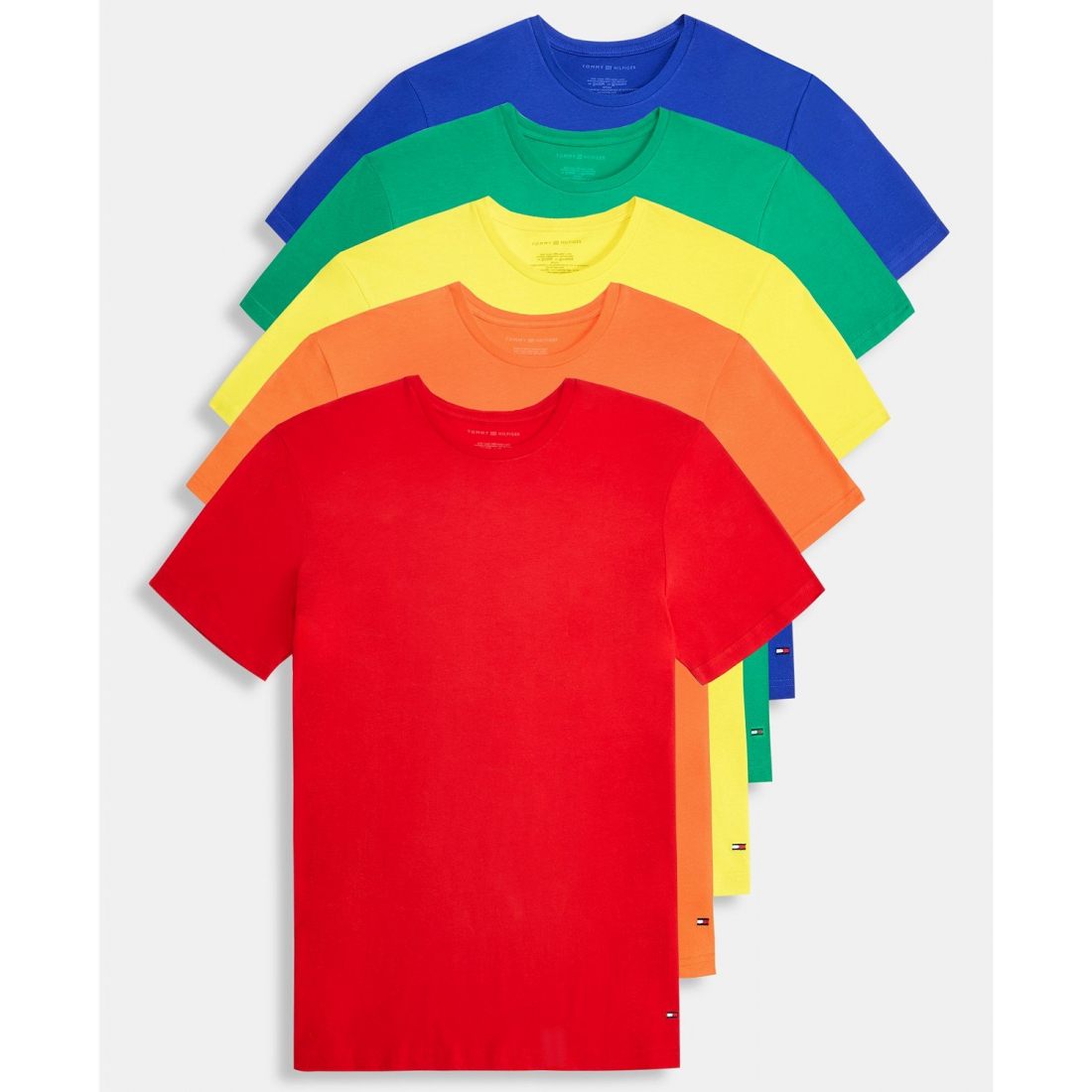 Ensemble de T-shirt 'Cotton Classic Crewnecks' pour Hommes - 5 Pièces