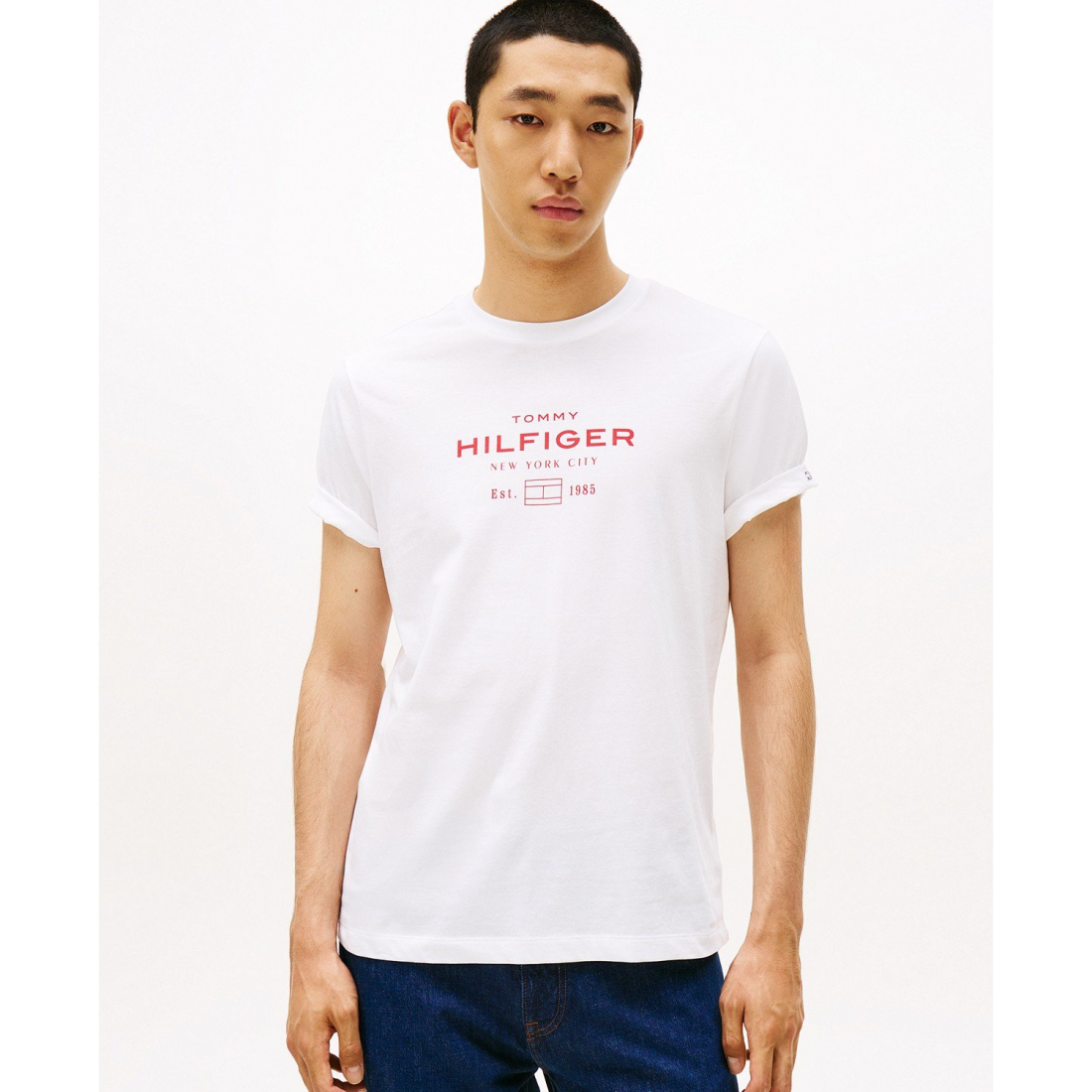 T-shirt 'Hilfiger Logo Cotton' pour Hommes