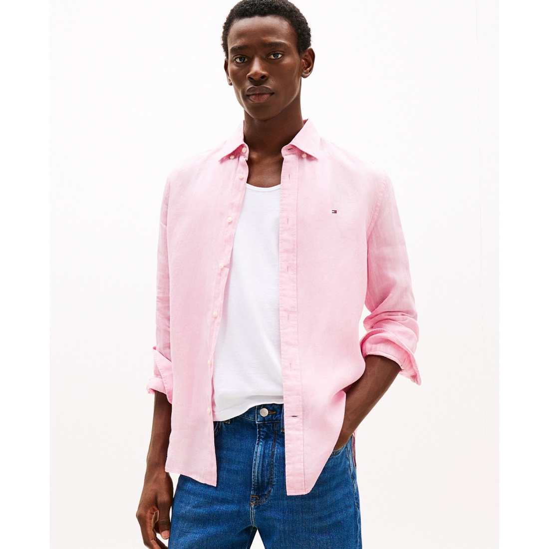 Chemise 'Pigment-Dyed Linen Button-Down Long Sleeve' pour Hommes