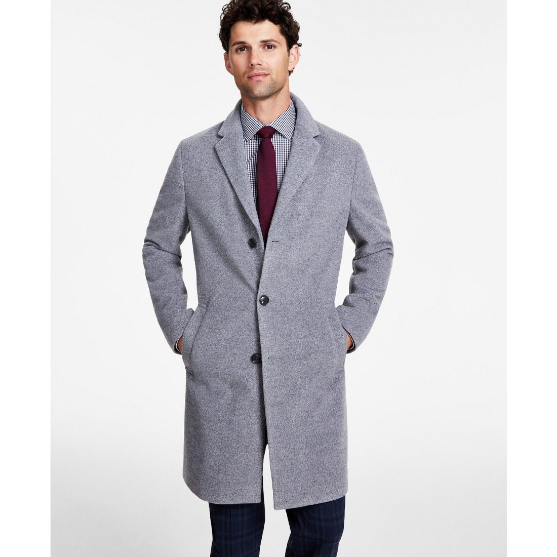 Manteau 'Addison Wool-Blend Trim Fit' pour Hommes