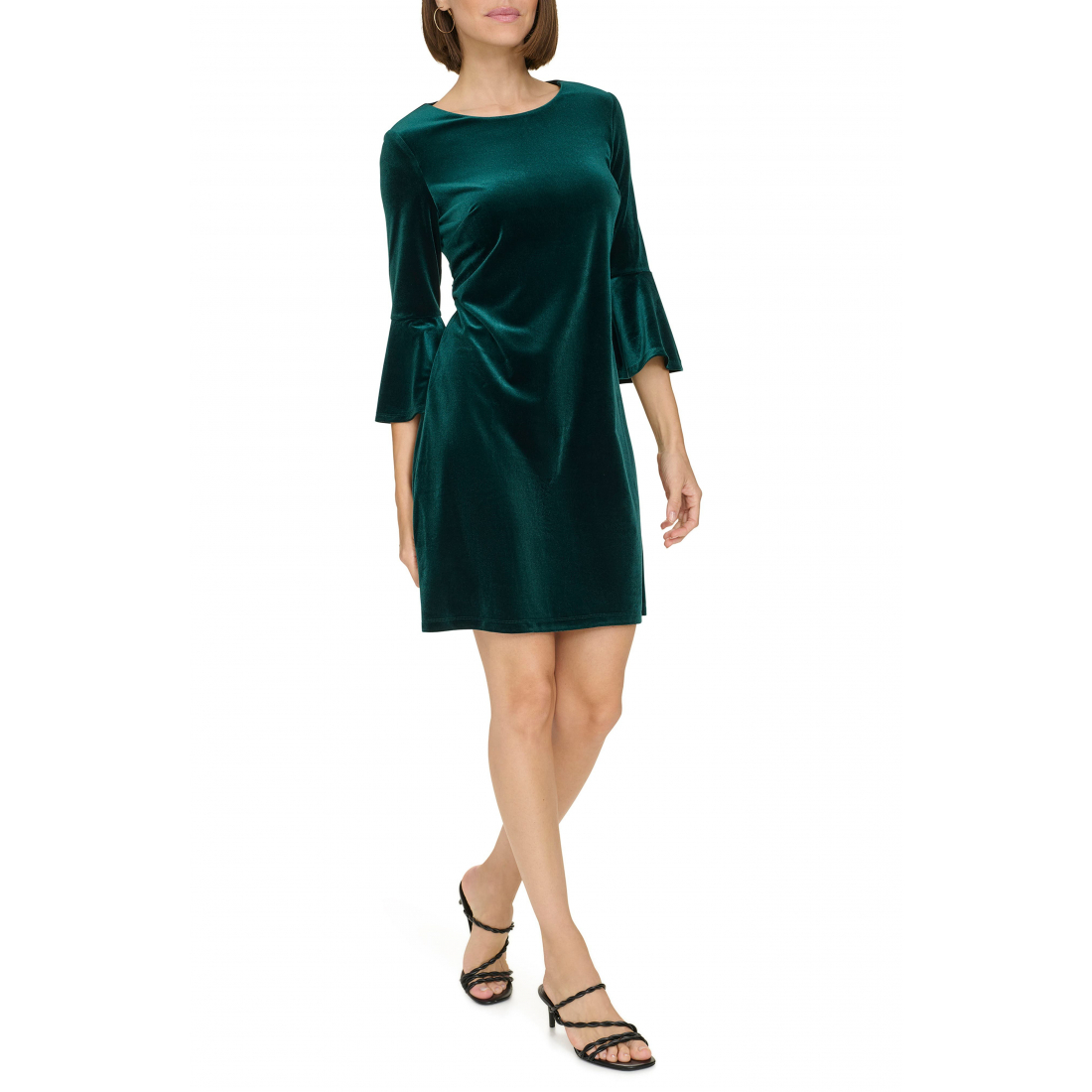 Women's 'Bell Sleeve Velvet' Mini Dress