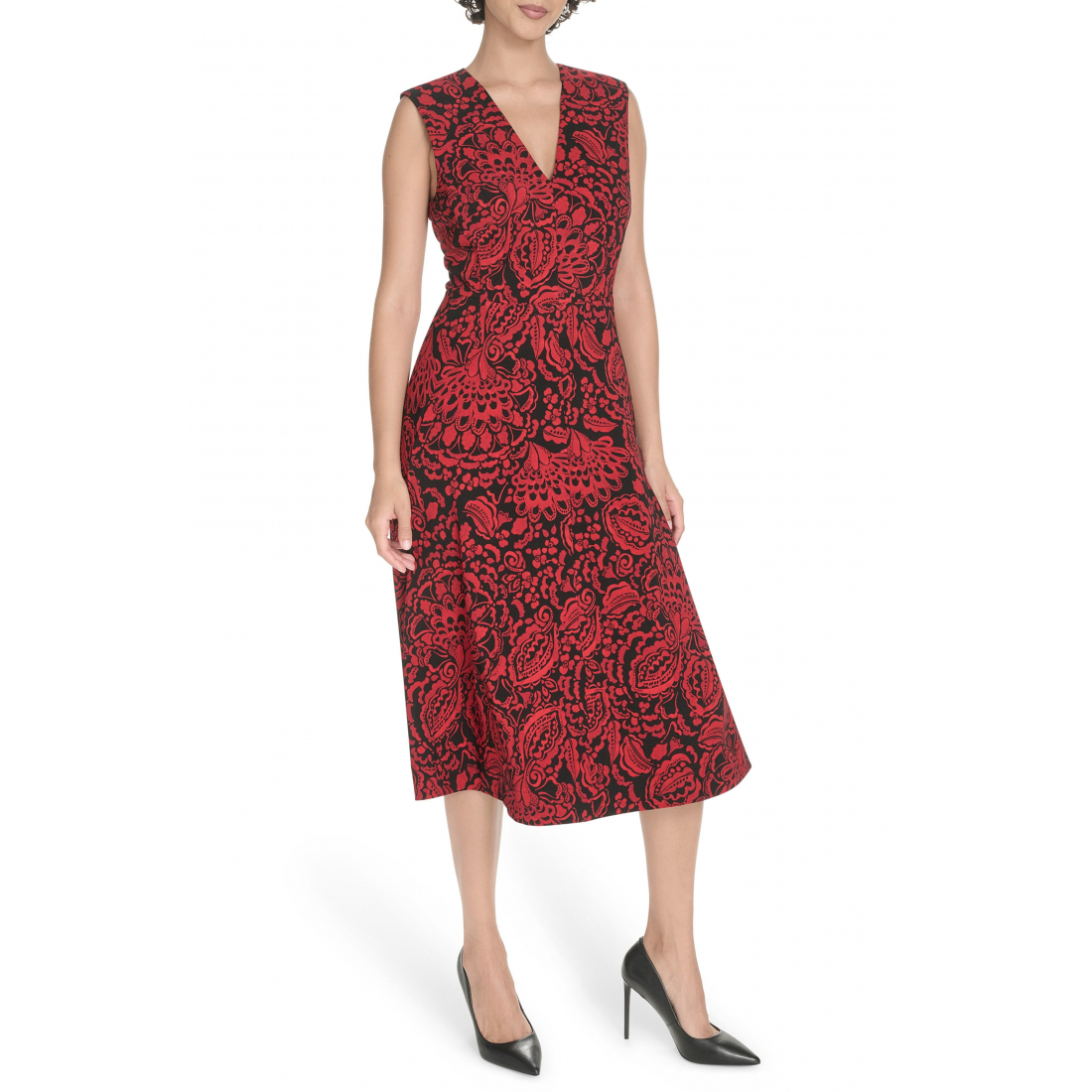 Robe Midi 'Floral Chiffon' pour Femmes