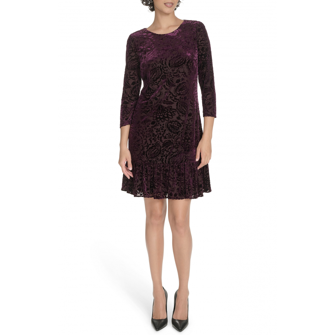 Women's 'Three Quarter Sleeve' Mini Dress