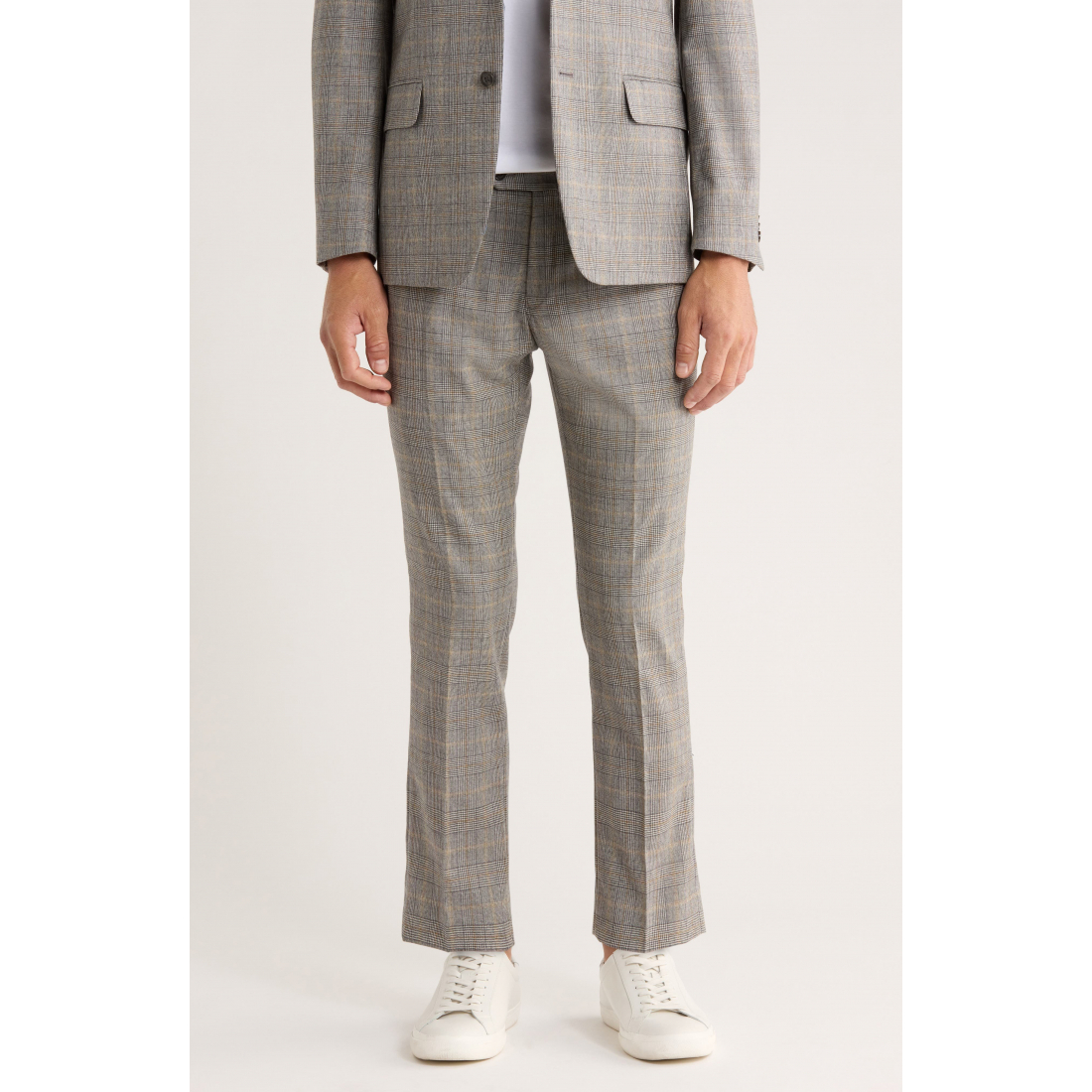 Pantalon 'Plaid Flat Front Wool' pour Hommes