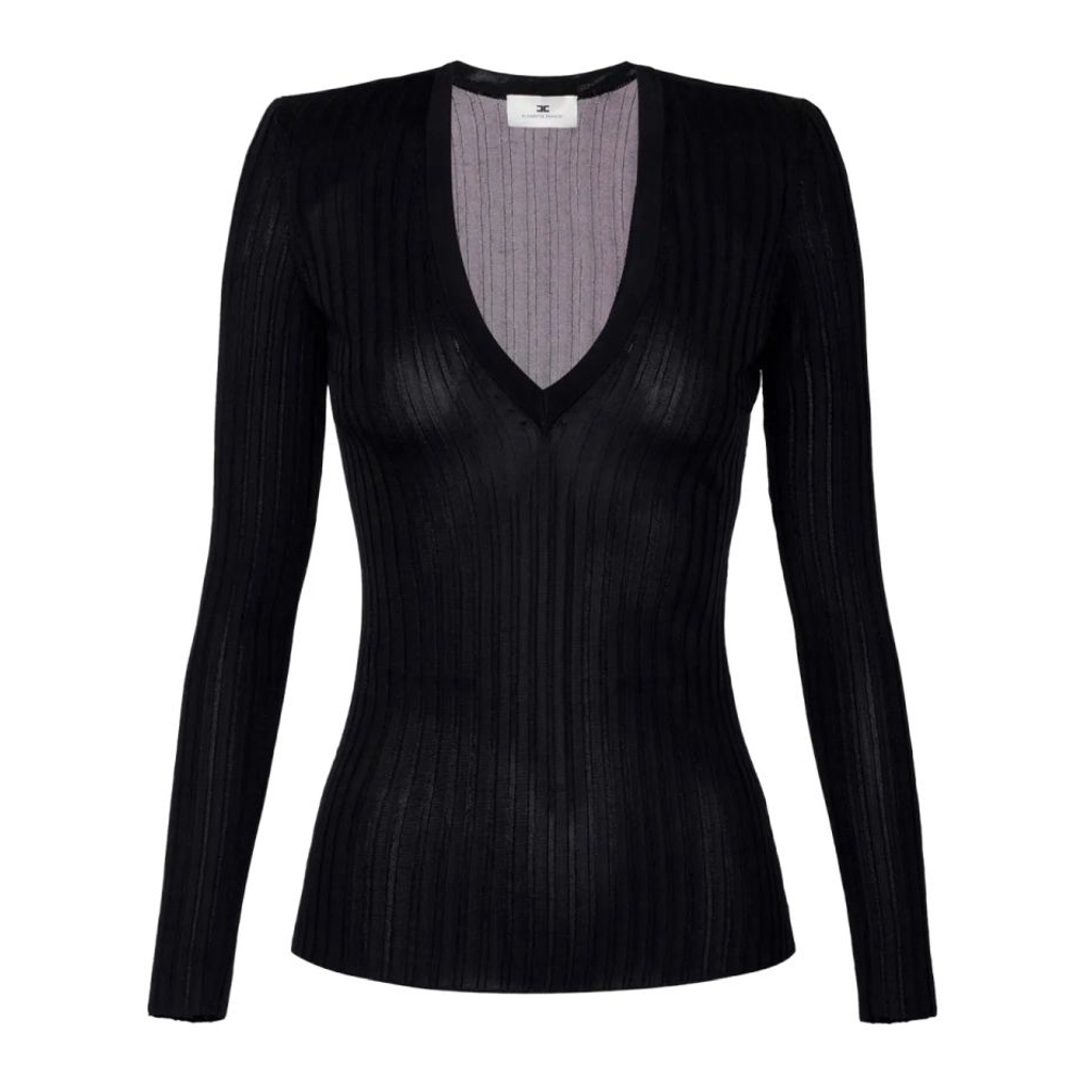 Women's 'Ribbed V-Neck' Sweater