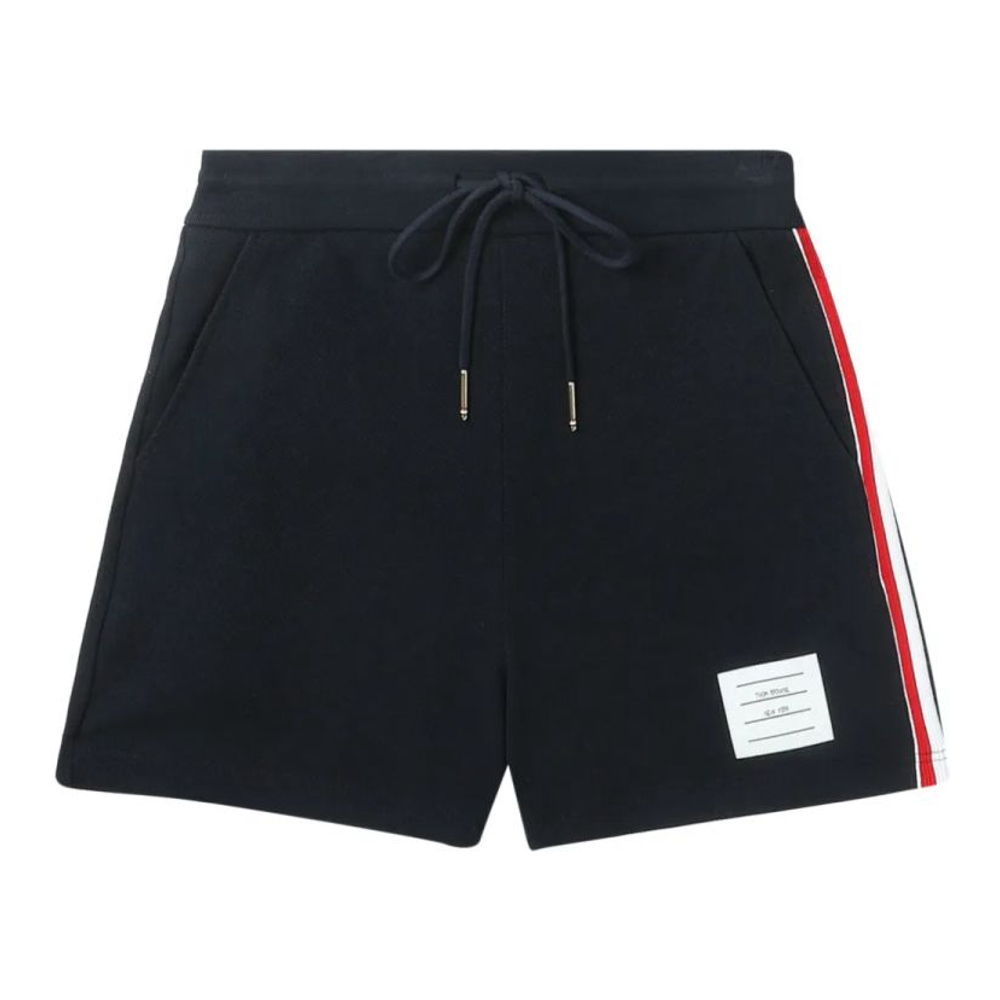 Short 'Stripe-Detail Piqué-Weave' pour Femmes