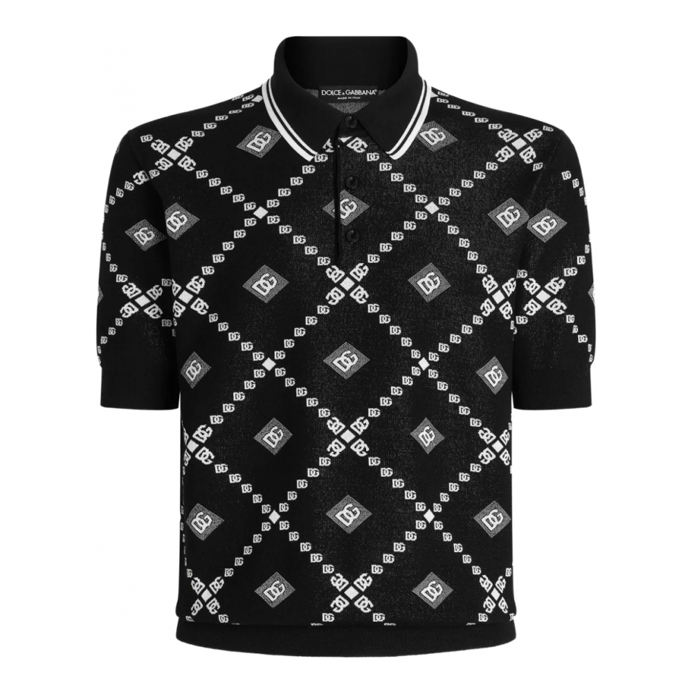 Polo 'Logo-Pattern' pour Hommes