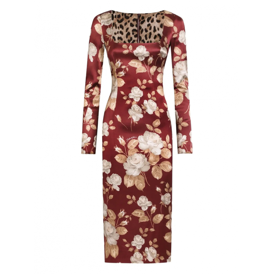 Robe Midi 'Rose-Print' pour Femmes