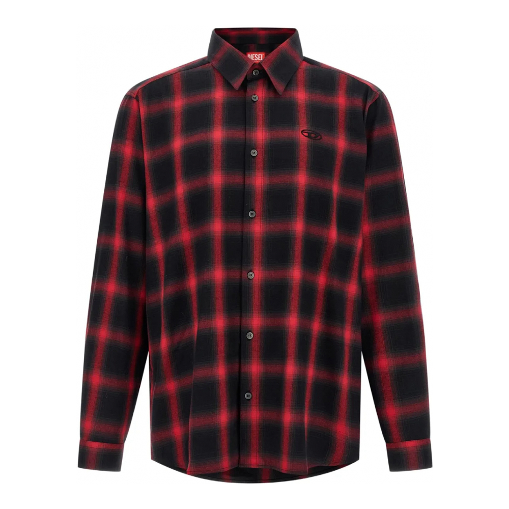 Chemise 'Check-Pattern Logo-Embroidered' pour Hommes