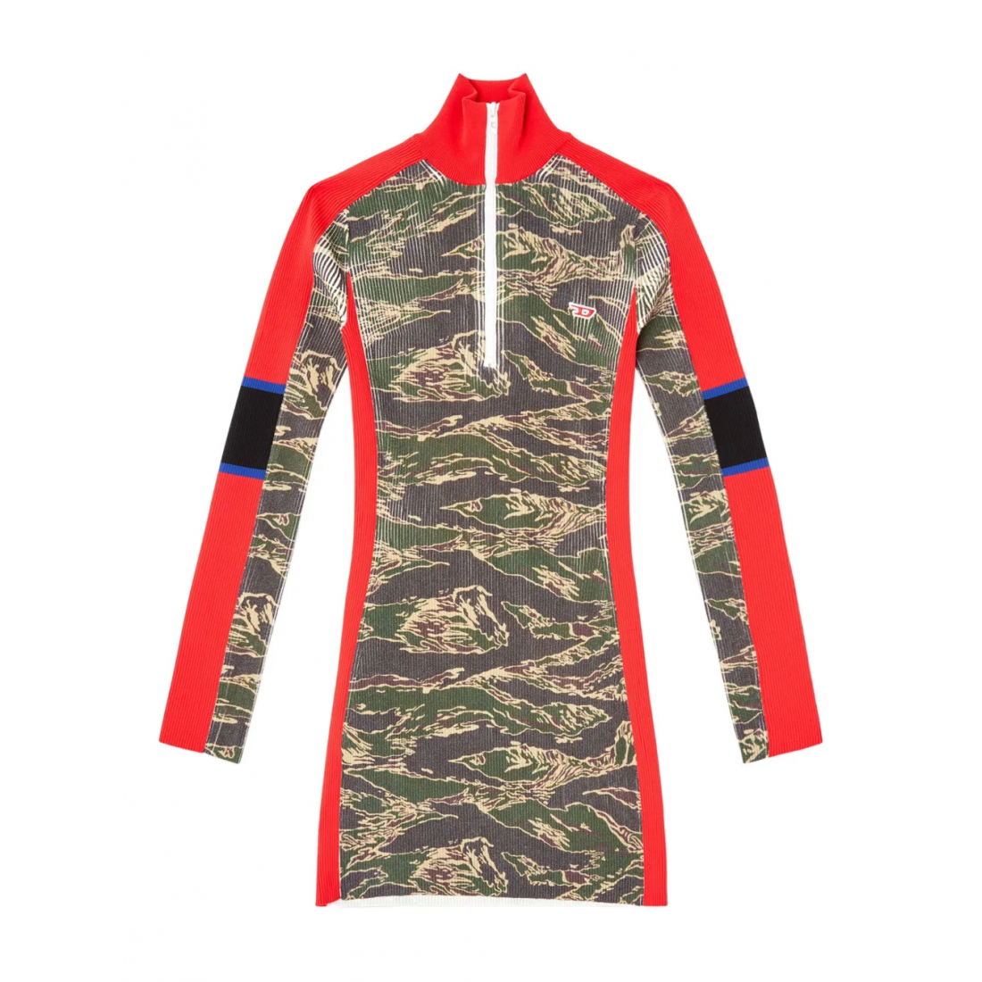 Robe mini 'Tiger-Stripe Ribbed' pour Femmes