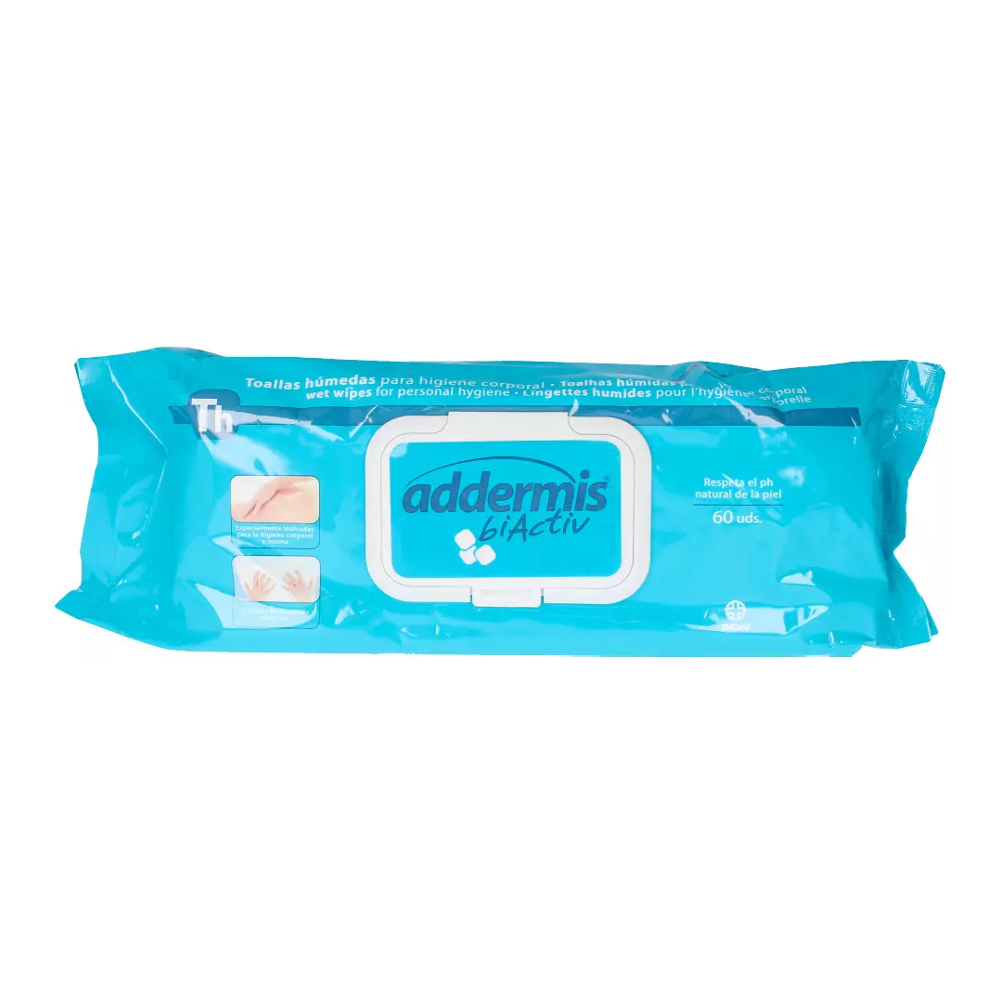 'Addermis BiActiv' Wipes - 60 Pieces