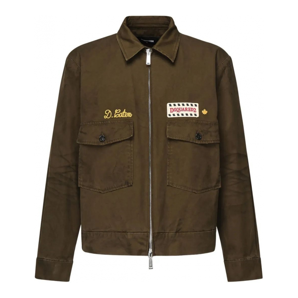 Men's 'Embroidered Patch Zip-Up' Jacket