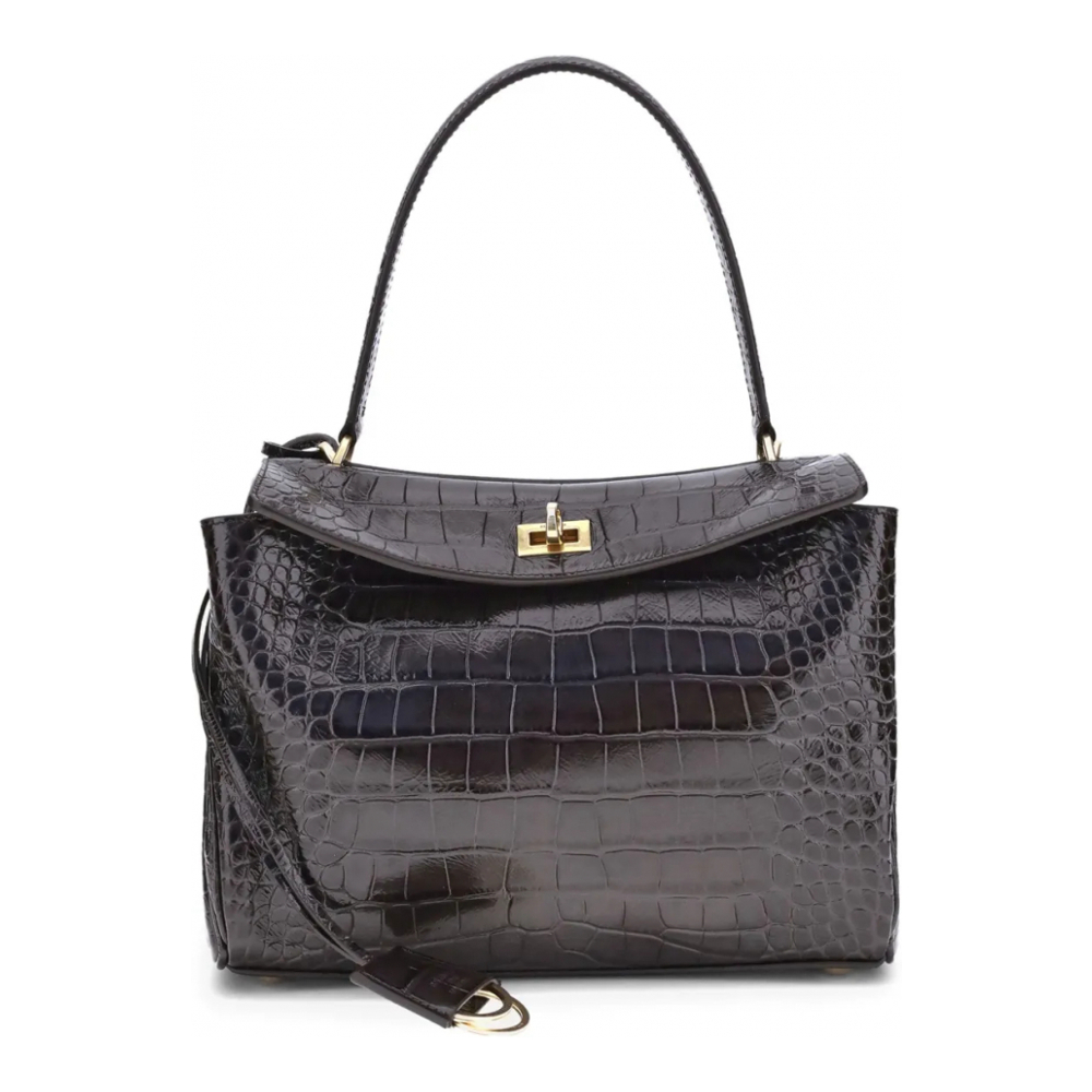 Women's 'Medium Crocodile-Effect' Shoulder Bag