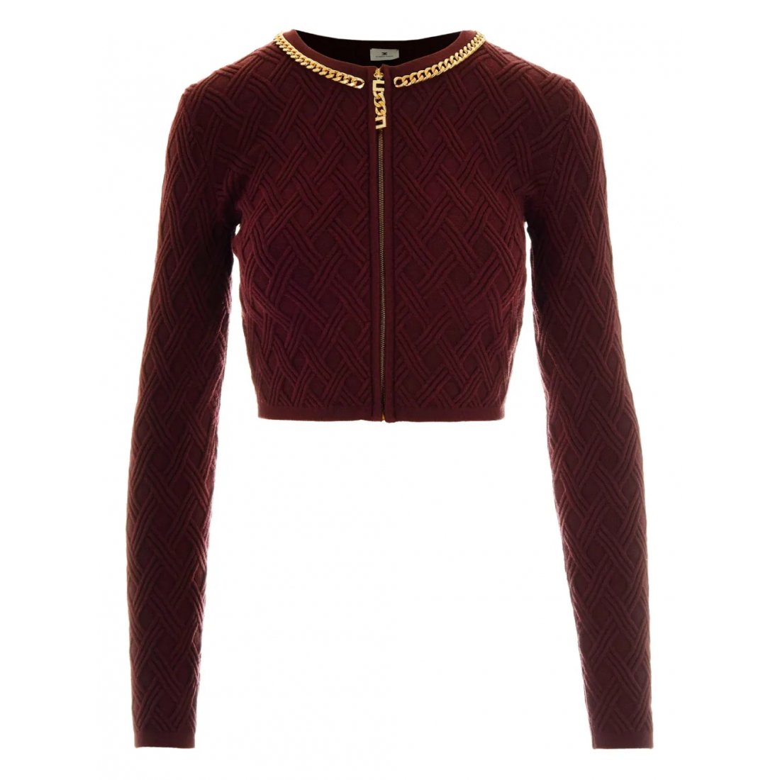 Women's 'Chain-Embellished Textured' Cardigan