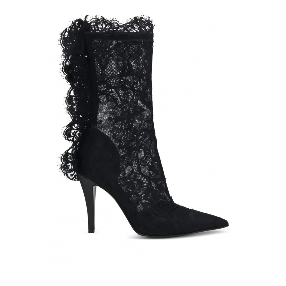 Bottes à talons hauts 'Lace-Trimmed Stiletto' pour Femmes