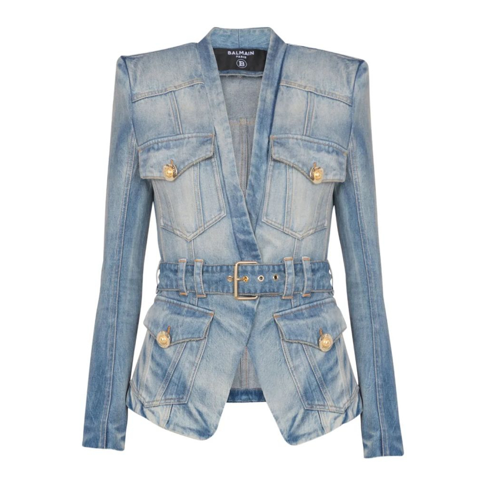 Veste en jeans 'Belted' pour Femmes