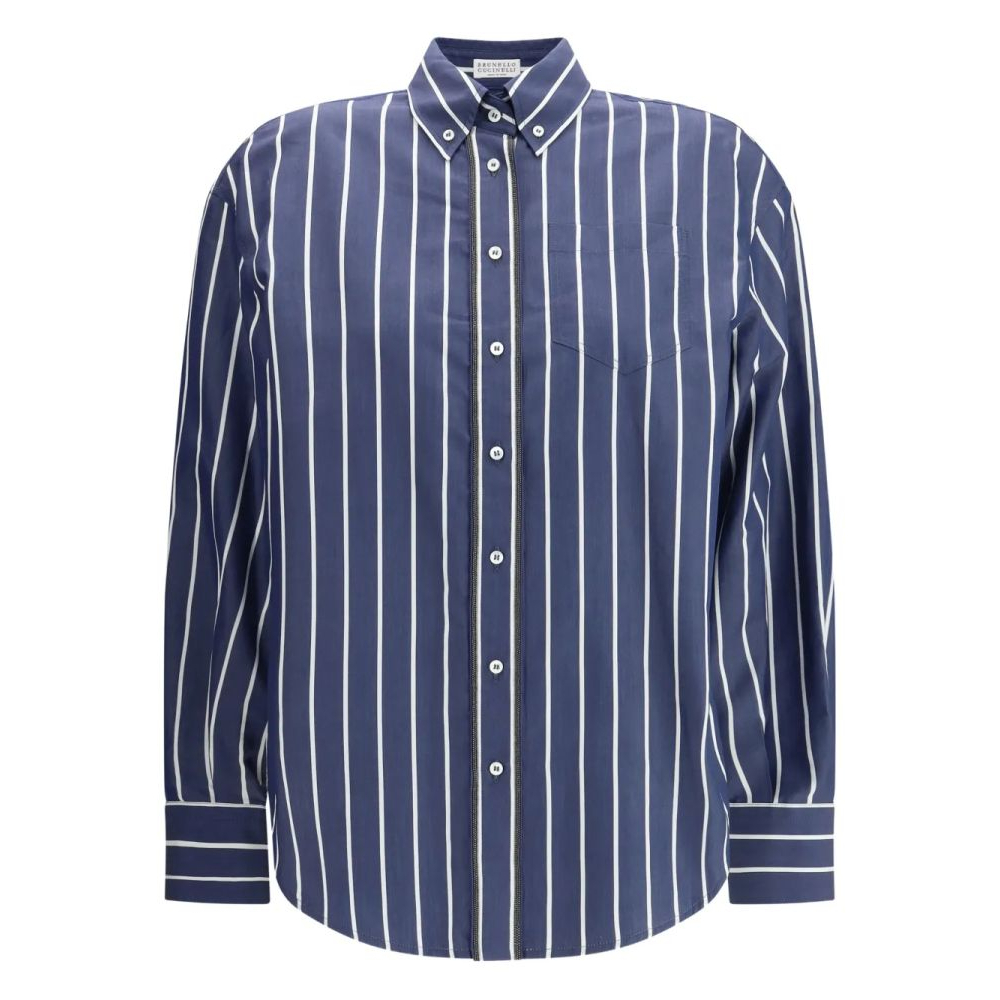 Chemise 'Striped Button-Fastening' pour Femmes