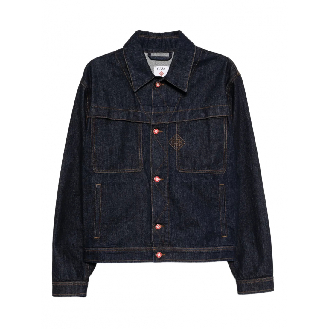 Veste en jeans 'Embroidered Logo' pour Hommes