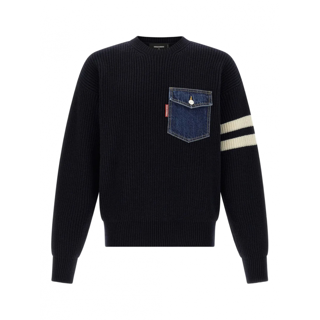 Men's 'Denim-Pocket Ribbed' Sweater