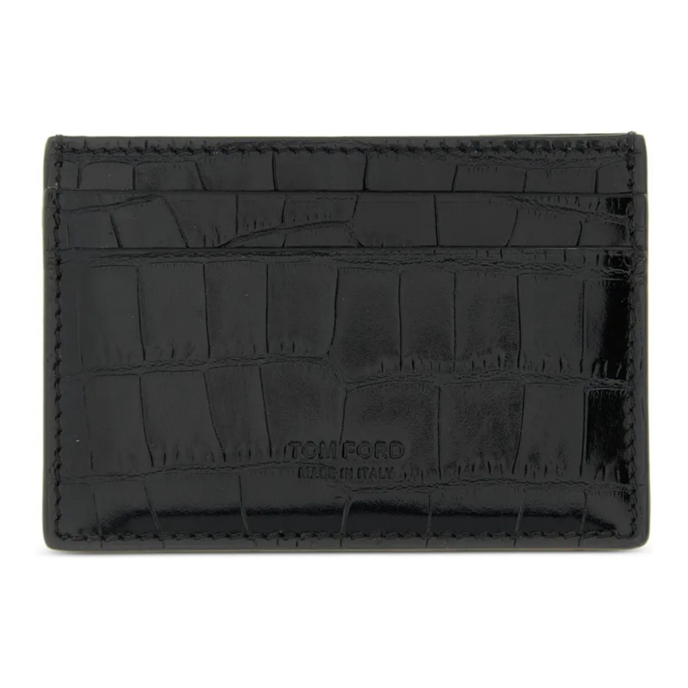 Men's 'Crocodile-Effect' Card Holder